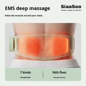 Sabuk pijat perut hangat SIAASOO W3, alat pijat pinggang perut dengan kompres panas - Product Image 4