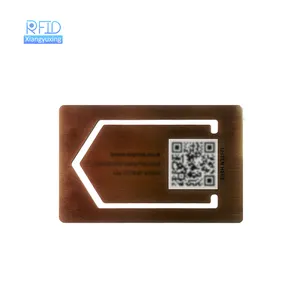 Wholesale Contactless NFC Metal Smart Card EMV Chip Slot Metal Credit Cards NFC business card