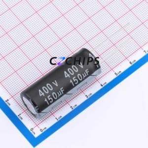 Condensador Electrolítico de Aluminio de Montaje Pasante (THT) 03EC2257, Componente de Montaje Pasante, D16xL40mm 150uF 20% 400V 1.6A-120Hz - Product Image 1