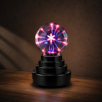 Globe plasma à base de déclencheur manuel, arc radiant, sûr, basse tension, ornement éducatif scientifique pour enfants, boule plasma
