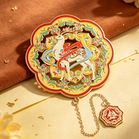 Marque-page en métal créatif et unique de qualité supérieure, style chinois, cerf de Dunhuang aux neuf couleurs, cadeau culturel pour camarades de classe