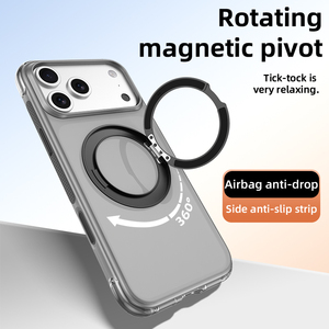 Coque de téléphone magnétique translucide mate en gros pour iPhone 18 17 Pro Max avec protection à 360° °   Support de Bague avec Boutons Tactiles IA et Coque Antichoc - Product Image 6