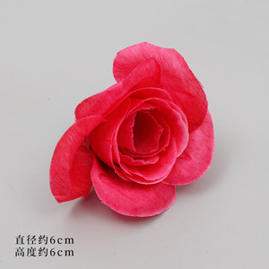 Têtes de roses artificielles en soie, 6 cm de diamètre, haute simulation, décorations de mariage - Product Image 5
