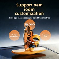Nouvel Ornement Créatif en PVC Ours Surfant Balançant pour Voiture 2026 – Désodorisant Haut de Gamme pour Console Centrale – Accessoire Automobile