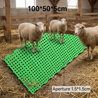 Langlebige PP-Kunststoff-Zuchtbodenplatte 100x50x5cm Grün Rutschfeste Viehpanelplatten für Schaf- und Schweinefarmen mit Hoher Tragfähigkeit