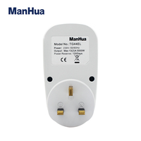 Temporizador Digital Electrónico Manhua, Enchufe Temporizador con Enchufe EU/US/UK, 230V 50HZ, Programable Cíclico de 24 Horas