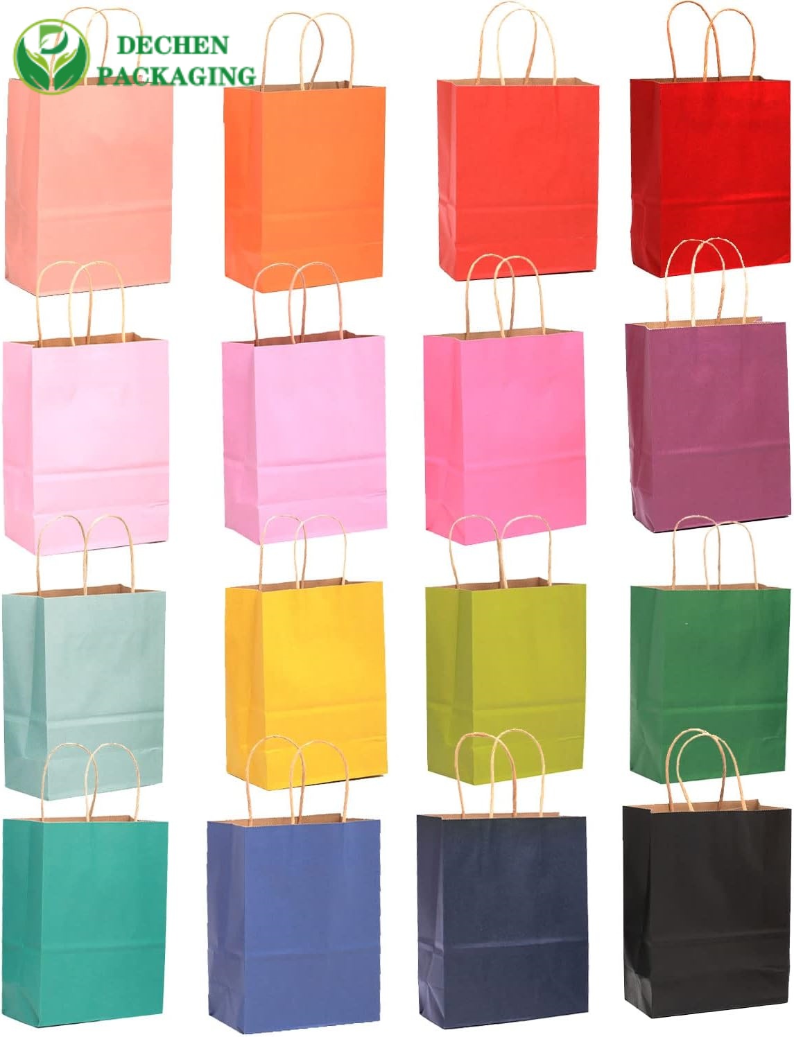 Bolsas de regalo con asa de papel retorcido para venta minorista de lujo