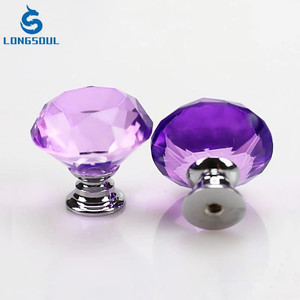Cristal Decorativo Transparente Móveis Gaveta Porta Do Armário Vidro Diamante Botões - Product Image 3