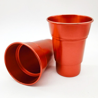 Ensemble de 6 gobelet à vin en aluminium anodisé, ensemble de gobelet en aluminium coloré, ensemble de 6 verres à billes, tasse de bière