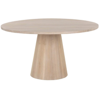 Table à manger ronde en chêne massif, design moderne, durable, style ferme/villa, pour maison, hôtel, entrée, événements, 4 places