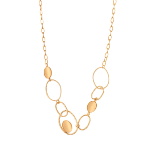 Fashion Chains <b>Necklace</b> 316L Stainless Steel PVD Gold Plating Sustainable Resistant Geometric Agate Gift Oval Links Design - Product Image 2