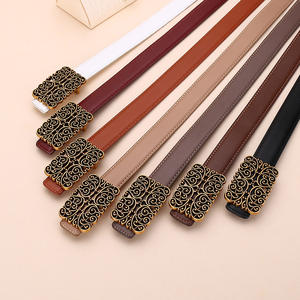 حزام جلد البقر بتصميم جديد للنساء بتصميم كلاسيكي من سبيكة ميلارد ، ملحق زخرفي متعدد الاستخدامات ، حزام كاجوال راقي - Product Image 4