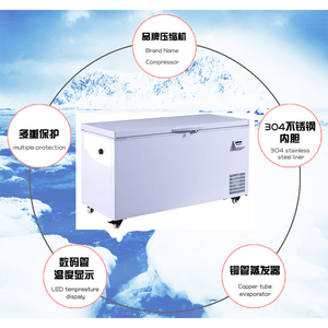 Congélateur coffre de laboratoire basse température pour pharmacie 370L, modèle DW-W370, avec étagères, en promotion - Product Image 5
