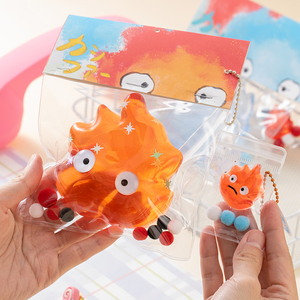 2025 New Product Blue and Red Flame Novelty Soft Creative Japanese Anime Stress Relief <b>Squeeze</b> Toys for Kids Boys and Girls - Product Image 1
