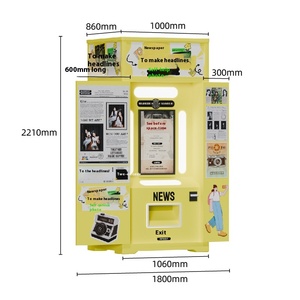 Cabina Fotografica Self-Service Stile Giornale con Stampa Istantanea, Cornice in Metallo per Centri Commerciali, Design Retrò con Titoli di Testa, Wi-Fi Integrato - Product Image 4