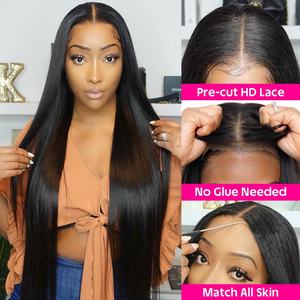 Wear and Go <b>Wig</b> Raw Indian Hair 200% Density Lace Front <b>Wigs</b> Human Hair Cuticle Aligned Hair <b>Wigs</b> for <b>Black</b> Women - Product Image 2