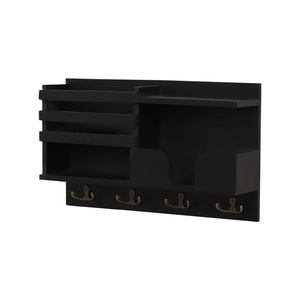 Étagère murale en bois pour le salon, porte-clés en bois, organisateur mural pour clés et courrier d'entrée disponible en - Product Image 5