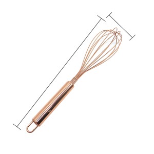 Fouets de <span class=keywords><strong>cuisine</strong></span> en <span class=keywords><strong>silicone</strong></span> et en acier inoxydable avec manche en or rose Idéal pour mélanger la farine d'œufs et le <span class=keywords><strong>fouet</strong></span> à lait - Product Image 3