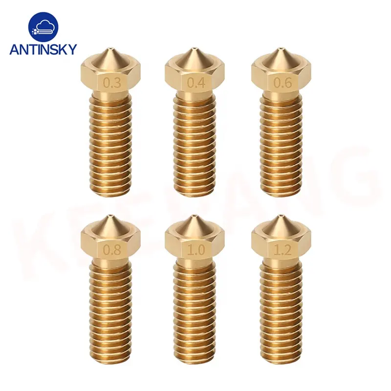 E3D V5 V6 Stainless Steel Brass Volcano Nozzle for 3D Printers Hotend For E3D Volcano Hotend M6 Extruder Nozzles 1.75 mm 3mm