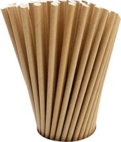 Pailles en papier kraft biodégradables personnalisables écologiques pour bubble tea