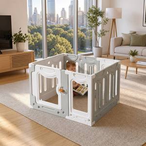 Parc de jeu compact pour bébé à prix <span class=keywords><strong>d</strong></span>'usine, clôture de sécurité intérieure avec portillon, pliable et modulaire pour enfants, tout-petits, crèches, garderies et maisons - Product Image 1