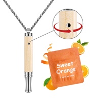 Dispositif inhalateur aromatique pour arrêter de fumer, aide à la respiration et à la méditation, collier diffuseur d'arômes