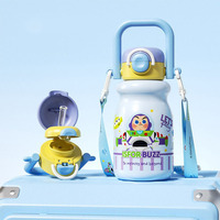Bouteille d'eau isotherme pour enfants Toy Story, en acier inoxydable 316, Woody Buzz, avec sangle portable, thermos, gourde pour boire en plein air