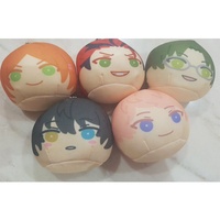 Porte-clés rond personnalisé en peluche Manjuu Anime mignon et créatif, écologique, durable, avec rembourrage en micro-perles, breloque Omanjuu en forme de haricot