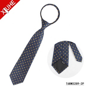 Alta calidad guapo de la <span class=keywords><strong>boda</strong></span> de los hombres corbata tejido Polka Dot cremallera lazos corbata para la <span class=keywords><strong>etiqueta</strong></span> personalizada - Product Image 3