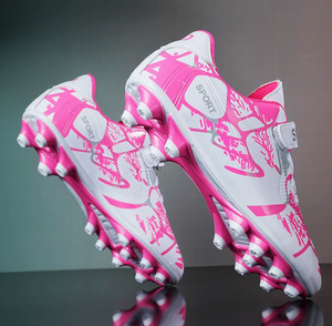 Chaussures de football TF pour enfants, chaussures de football légères, sangle Velcro, crampons d'entraînement en salle, imprimé à motifs - Product Image 6