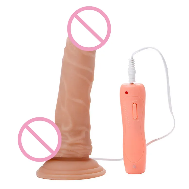 Dildo bergetar Remote Control untuk wanita masturbasi nyata 8 inci mainan seks dewasa Dildo getar dan ayun