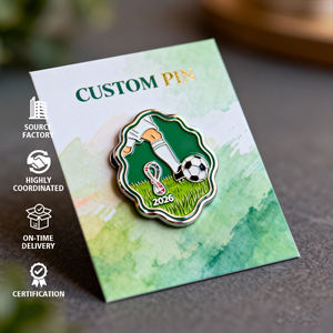 <span class=keywords><strong>Guess</strong></span> You Design - Recuerdo de Competición de Fútbol de Metal Esmaltado Suave Personalizado, Chapado en Níquel Negro, Premios y Regalos - Product Image 1