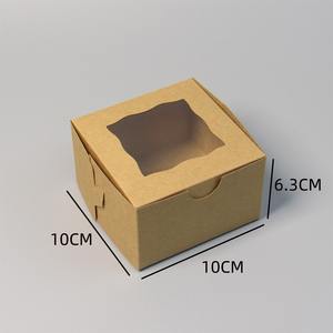 กล่องกระดาษใส่ขนมอบแบบ3 inchsm กล่องใส่<span class=keywords><strong>เค้ก</strong></span>ขนาดเล็กทั้งหมดพร้อมช่องโชว์แบบใส - Product Image 4