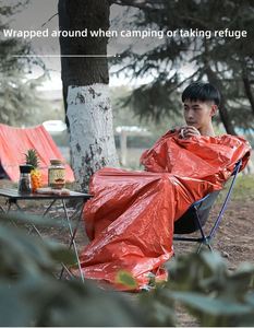 Compact Foil Emergency <b>Sleeping</b> Bag for Outdoor Hiking and Car Kit Custom - Product Image 2