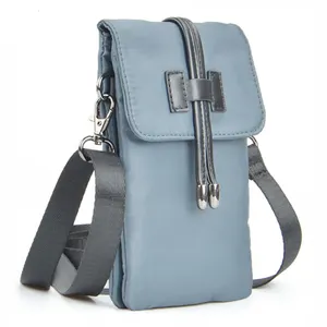 Çok amaçlı cep telefonu taşıma çantası kılıfı Polyester sportif Smartphone kılıf kemer klipsi aracı bel sahte cep telefonu çanta
