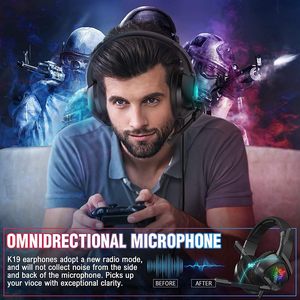 Auriculares <span class=keywords><strong>ONIKUMA</strong></span> <span class=keywords><strong>K19</strong></span> RGB con luz LED, sonido envolvente 7,1, cancelación de ruido, auriculares con micrófono para juegos para o PS4 PS5 XBOX PC Gamer - Product Image 6