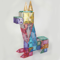 Jeux de construction magnétiques multicolores 68 pièces, blocs éducatifs 3D pour enfants, ensemble de blocs magnétiques, directement de l'usine