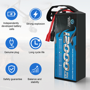 Batería de Iones de Litio Semi Sólida AMX 6S 22.2V 12000mAh 12AH 25C XT90 para Dron UAV M06S-12A0AMX002 - Product Image 6