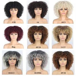 Peluca Africana XS al por Mayor, 10 Pulgadas, Fibra Resistente al Calor, Rizada Natural, Negra, para <span class=keywords><strong>Trenzas</strong></span> Sintéticas Marrón Claro - Product Image 6