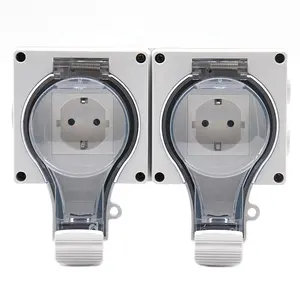 German type IP66 waterproof wall switch and socket schuko socket