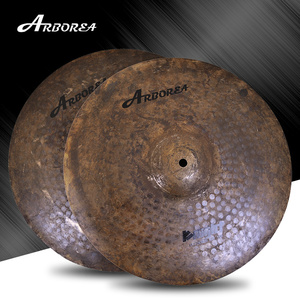 <span class=keywords><strong>Cymbale</strong></span> Arborea 14 pouces, <span class=keywords><strong>cymbale</strong></span> Hi-Hat faite à la main, <span class=keywords><strong>cymbale</strong></span> professionnelle pour batterie, Instrument de <span class=keywords><strong>Percussion</strong></span> - Product Image 4