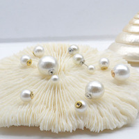 Boules d'oreille blanches boule en acrylique pour empêcher l'inclinaison de la boucle d'oreille boucle d'oreille boucle d'oreille capuchon arrière perle bouchon de boucle d'oreille vente en gros