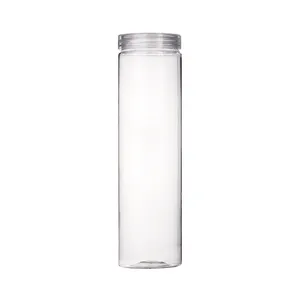Klares Plastik-Lebensmittel-Speicher-Glas mit Deckel runder transparenter Aufbewahrungsbehälter für Spaghettitorten und Trockenwaren