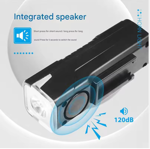 Luce <span class=keywords><strong>per</strong></span> Bicicletta Due-in-Uno con <span class=keywords><strong>Clacson</strong></span> e Faro, <span class=keywords><strong>per</strong></span> Mountain Bike e Strada Notturna, Impermeabile IPX4, Ricaricabile, LED, Alimentata a Batteria, Materiale ABS - Product Image 4