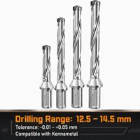 SERTAN Foret couronne 12,5-14,5 mm pour perçage profond, porte-outil rotatif pour foret pelle, lame à tête rotative CNC rapide