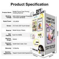 Distributeur automatique de coques de téléphone portable en libre-service avec gestion cloud SDK et services de paiement multiples, impression personnalisée DIY, service ODM