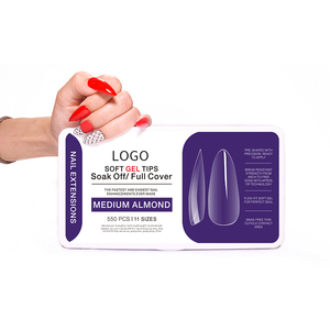 Kit de cobertura completa para uñas, Gel acrílico suave para salón de belleza, 500 unidades, venta al por mayor - Product Image 4