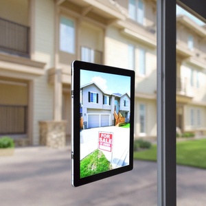 Letrero Publicitario LED Rectangular <span class=keywords><strong>de</strong></span> Acrílico para Agentes Inmobiliarios LS M3, Marco con Panel Intercambiable, Exhibición para Ventanas, Promoción para Bares - Product Image 1