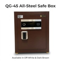 Caja Fuerte Electrónica de Acero de 45 cm con Combinación de Contraseña y Llave Digital para Seguridad en Habitaciones de Hotel