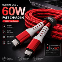 Cable de Datos KYT C-C con Carga Rápida PD para iPhone 12/13/14/15/16 - Diseño TPE/Nailon Trenzado Anti-Doblez